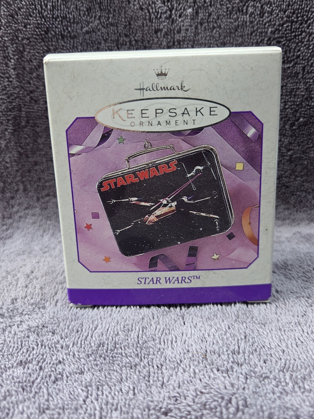 1998 Hallmark Star Wars X-Wing Lunchbox Pressed Tin Keepsake Ornament